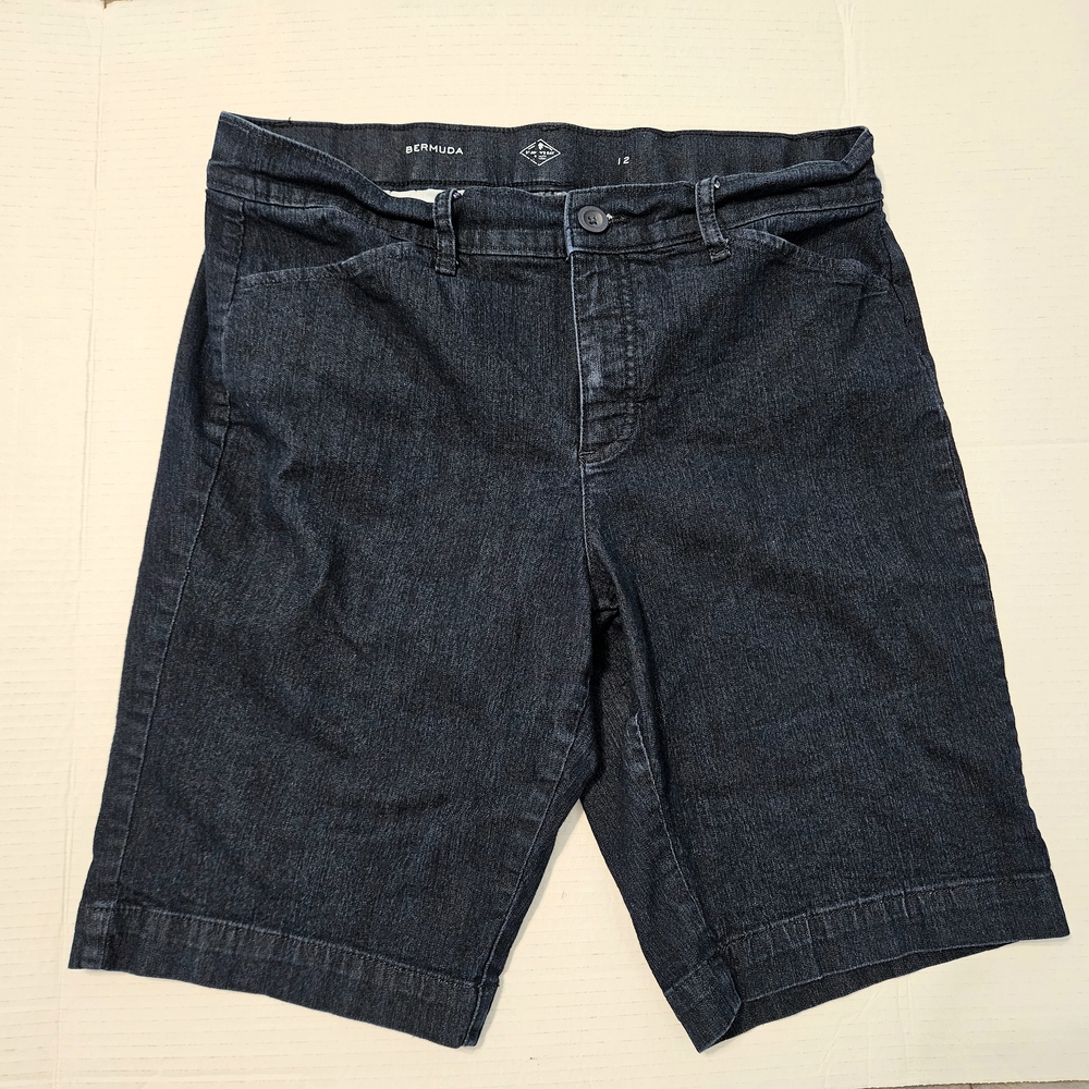 St. John's Bay Dark Blue Denim Bermuda Shorts